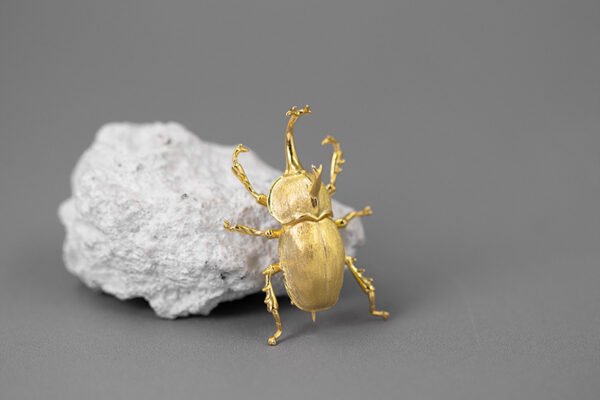 S925 Sterling Silver Beetle Brooch