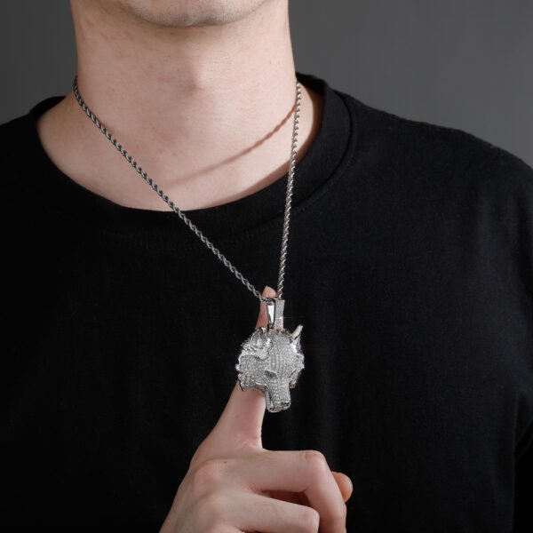 Wolf Head Necklace Pendant
