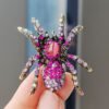 Retro Opal Spider Brooch