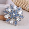 9e010c83-49b8-4af5-9dca-6cfbcb1e1dea.jpg Turquoise Silver Crystal Rhinestone Flower Brooch Pin