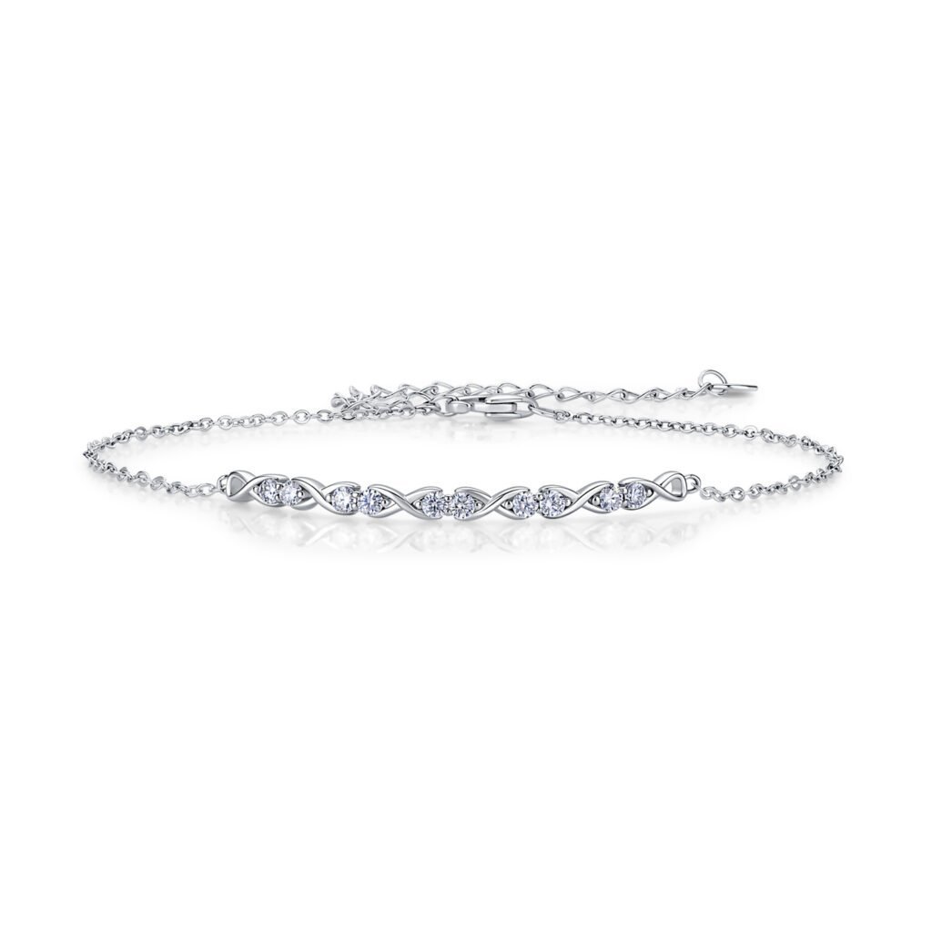 S925 Sterling Silver Infinity Bracelet