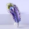 9fdda5cb-3732-4991-b23d-b547a218f744.jpg Malachite Green Drop Oil Feather Brooch