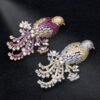 Crystal Corsage Bird Brooch