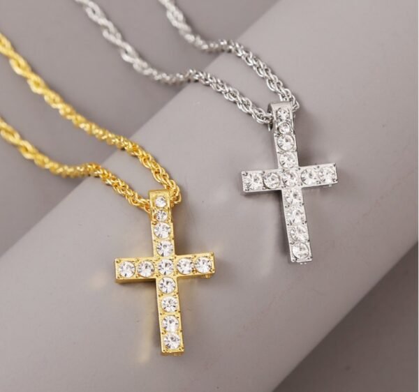 a29235c7-29b4-4efa-a0b2-0f76993c743a.jpg Cross Pendant Necklace Punk Hip-hop Rapper Jewelry