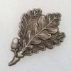 Antique Oak Leaf Silver Plated Medal