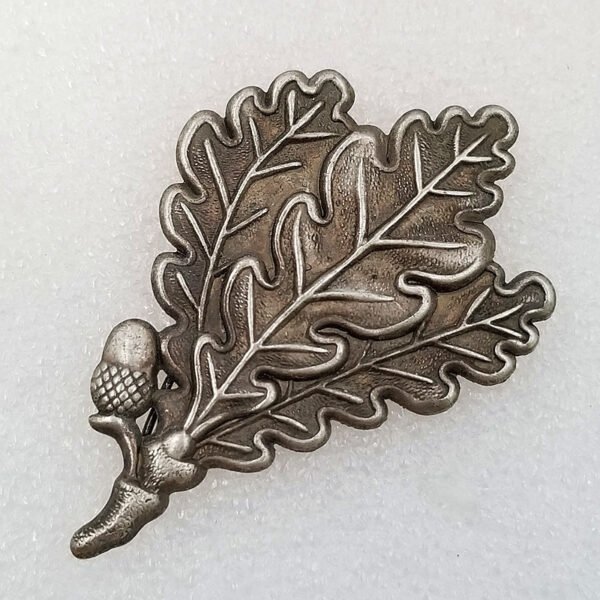 Antique Oak Leaf Silver Plated Medal