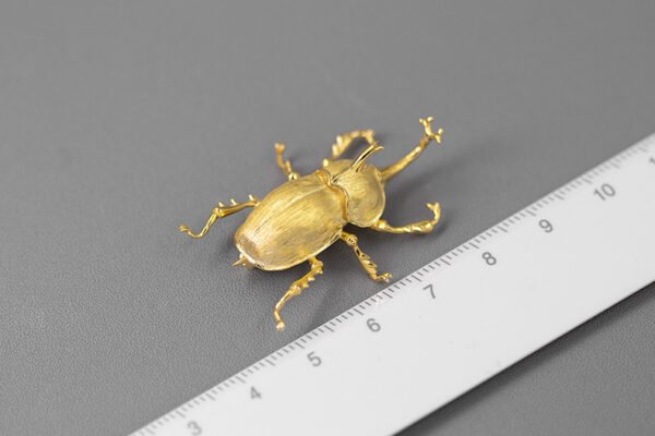 S925 Sterling Silver Beetle Brooch