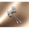 Inlaid Bowknot Tassel Temperament Simple Women's Corsage Brooch