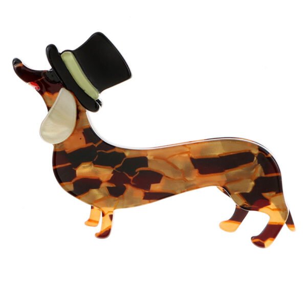 Fashion Acrylic Dog Brooch