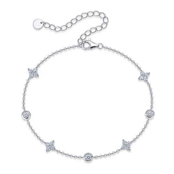 S925 Sterling Silver Station Bracelet