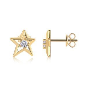 S925 Sterling Silver Star Stud Earrings