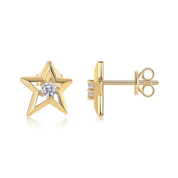 S925 Sterling Silver Star Stud Earrings