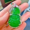 Jade Green Buddha Guanyin Pendant Necklace