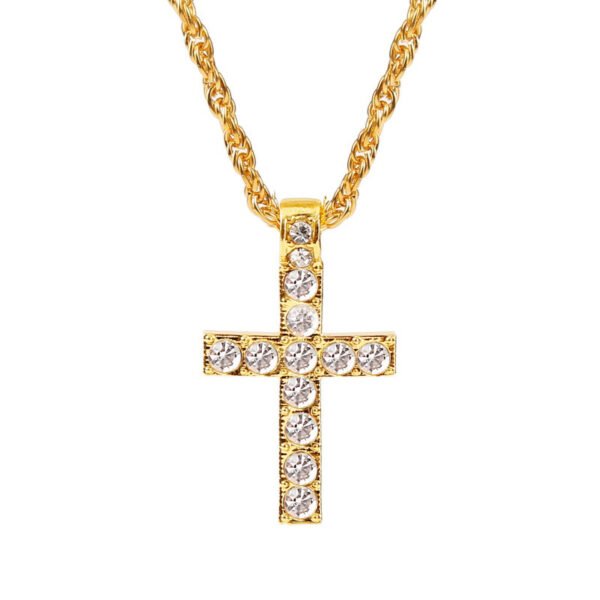 abcca3ce-c078-471e-aa22-b3e7bf40e3da.jpg Cross Pendant Necklace Punk Hip-hop Rapper Jewelry