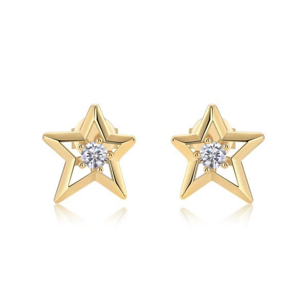 S925 Sterling Silver Star Stud Earrings