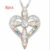 Fashion Love Heart Shaped Cross Pendant