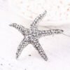 Women's Fashionable Diamond Starfish Brooch