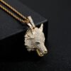 Wolf Head Necklace Pendant