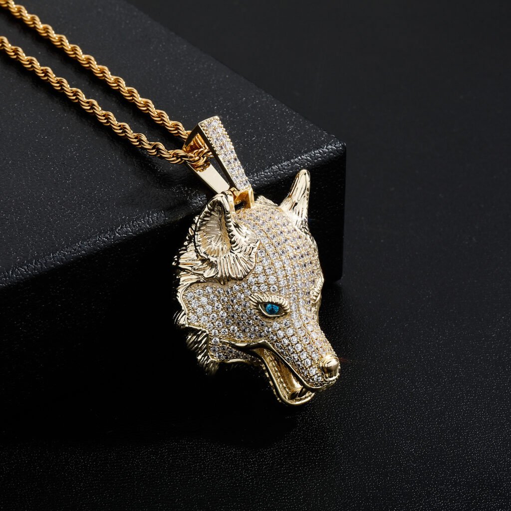 Wolf Head Necklace Pendant