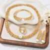 Vintage Gold Pearl Jewelry 4 Pieces Set