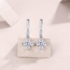 S925 Sterling Silver Clover Drop Earrings
