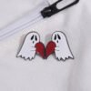 Halloween Couple Metal Ghost Love Brooche