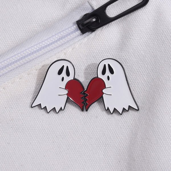 Halloween Couple Metal Ghost Love Brooche