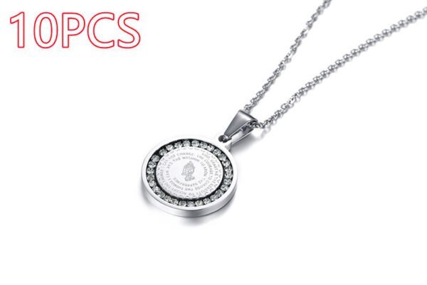 bba38ac9-5057-47ad-8a29-d763cdf46281.jpg Stainless Steel Rhinestone Prayer English Scripture Pendant
