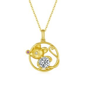 bc26d391-916b-454e-9b6a-417bbbb46680.jpg S925 Silver Gold Plated Rat Necklace Chinese Zodiac