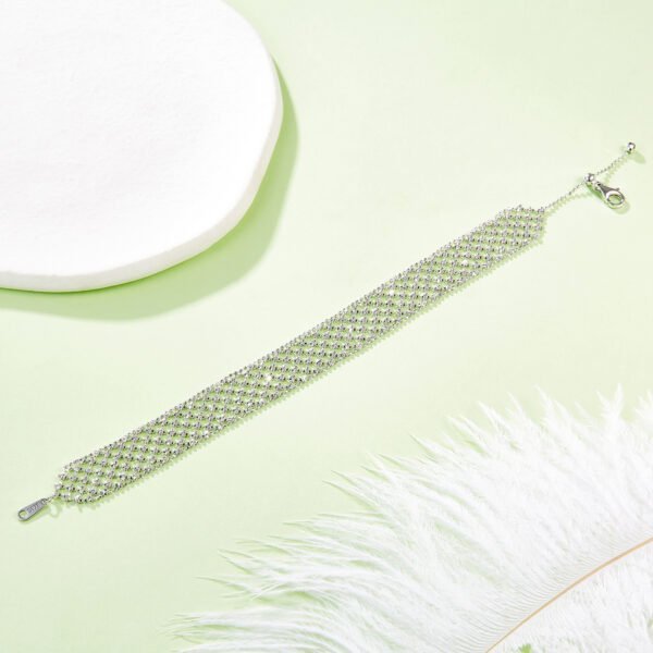 c0414f52-fdcb-4104-ab34-816dfefcf51c.jpeg S925 Sterling Silver Mesh Bracelet For Women