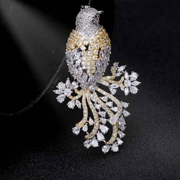 Crystal Corsage Bird Brooch