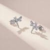 S925 Sterling Silver Dragonfly Stud Earrings