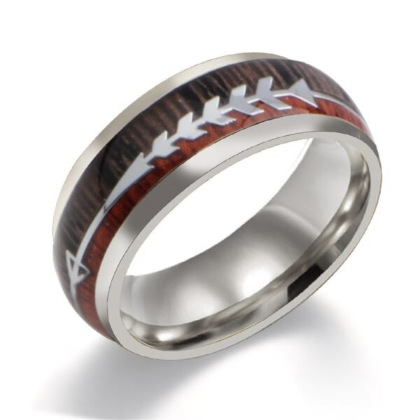 Stainless Steel Wood Grain Ring