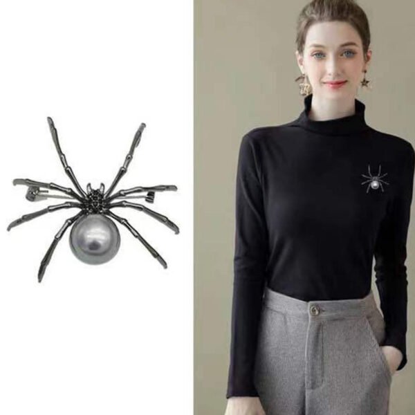 Spider Pearl Large Brooch