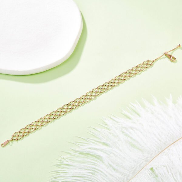 S925 Sterling Silver Hollow Mesh Bracelet