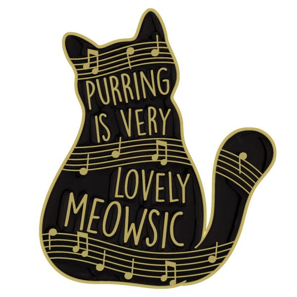 Black Cat Alloy Brooch