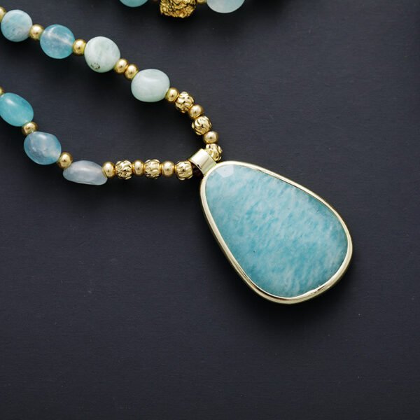 Natural Stone Bohemian Pendant Necklace