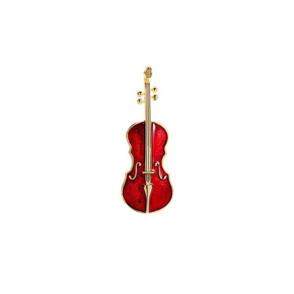 Light Luxury Violin Brooch
