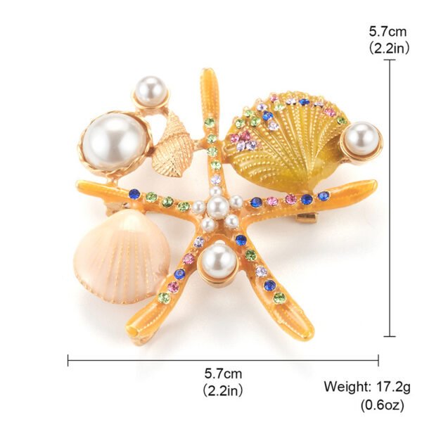 d1788160-7f68-4a2f-ba6c-c94a17c924e2.jpg Starfish Shell Brooch High Sense Niche