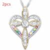 Fashion Love Heart Shaped Cross Pendant