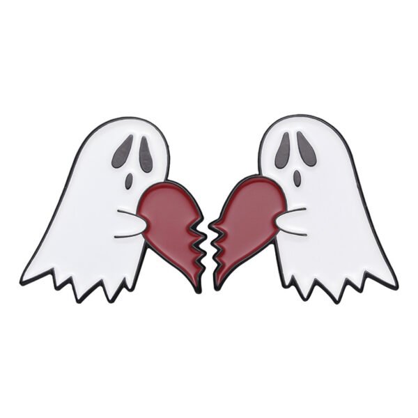 Halloween Couple Metal Ghost Love Brooche