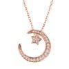 S925 Sterling Silver Star Moon Necklace