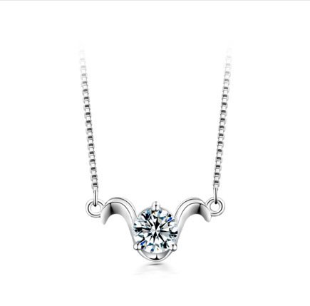 d865fe33-191f-450a-b0c6-07e6db0dc53d.jpg 12 Constellation Pendant 925 Silver 1 Karat Moissanite Twelve Constellations Necklace Female