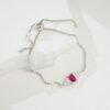 S925 Sterling Silver Lab-Grown Emerald Ruby Bracelet