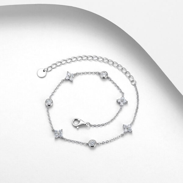 S925 Sterling Silver Station Bracelet