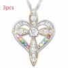 Fashion Love Heart Shaped Cross Pendant