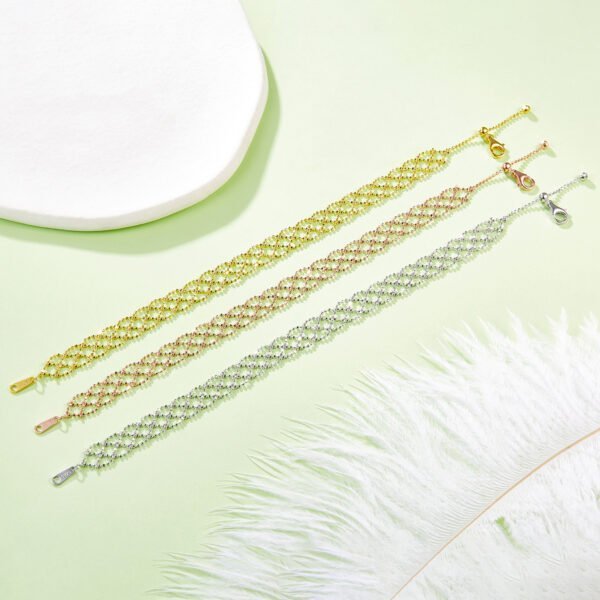 S925 Sterling Silver Hollow Mesh Bracelet