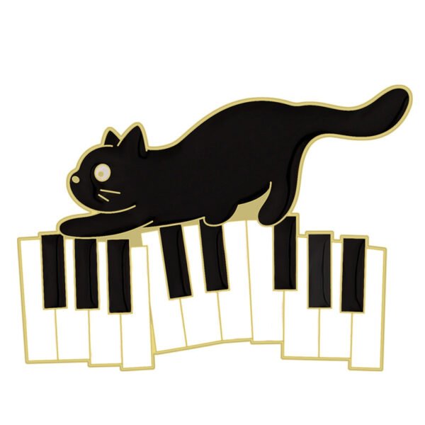 Black Cat Alloy Brooch