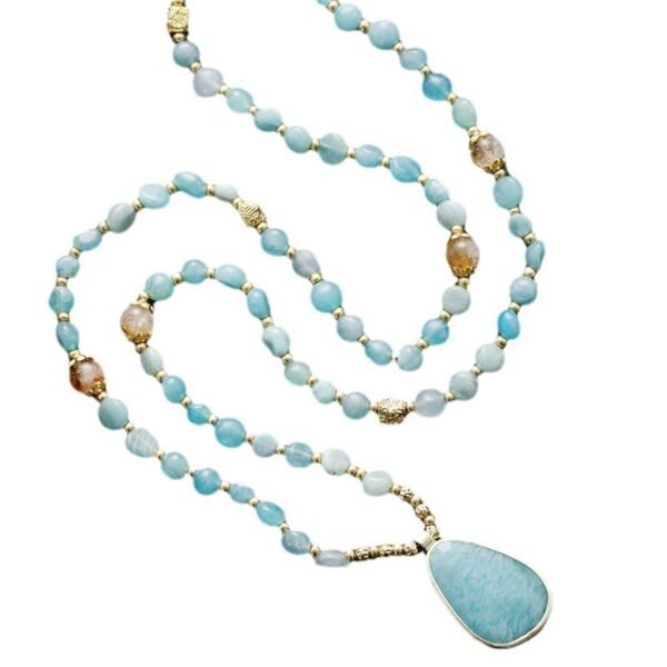 Natural Stone Bohemian Pendant Necklace