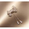 Inlaid Bowknot Tassel Temperament Simple Women's Corsage Brooch